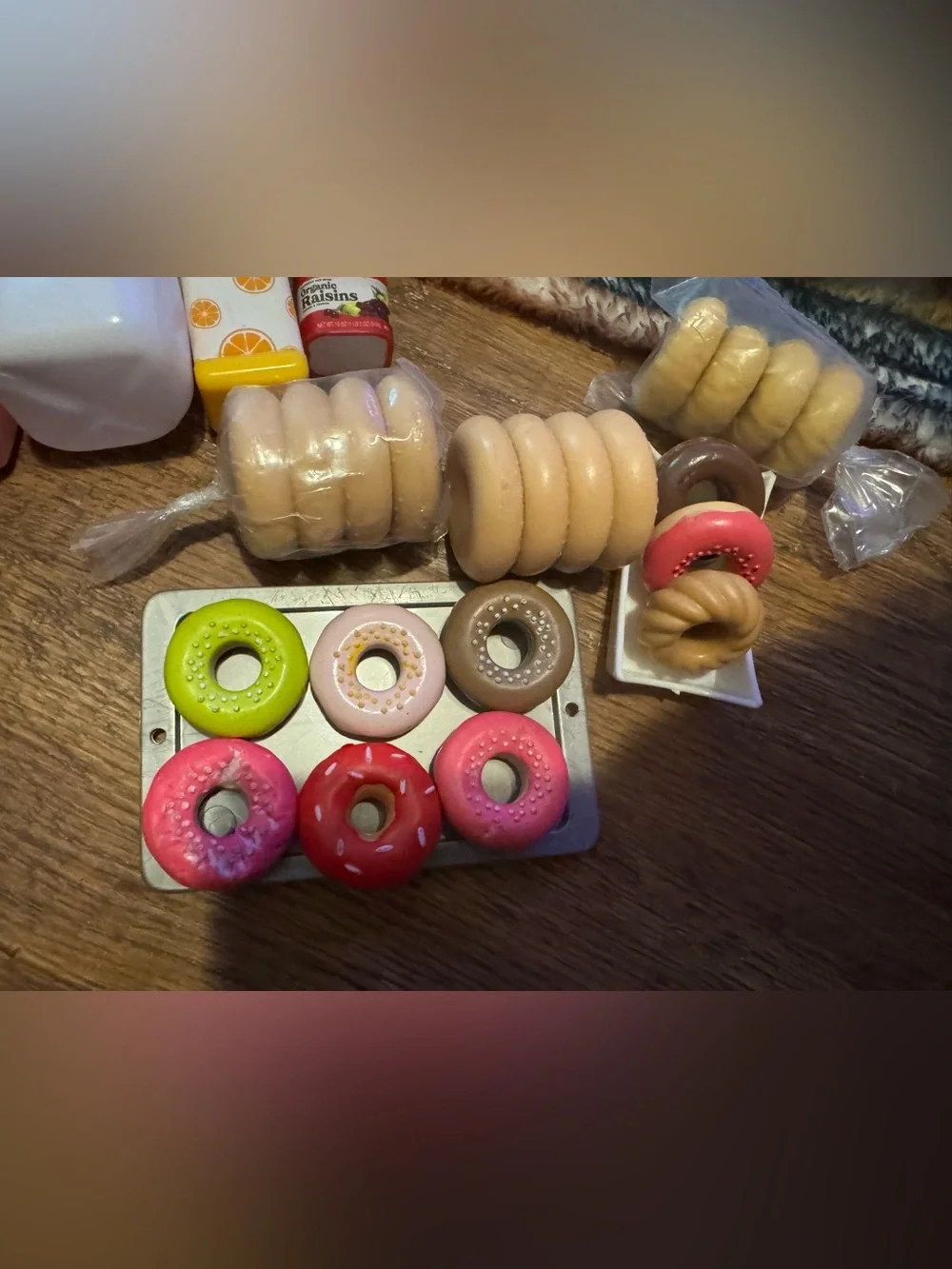 American Girl & Our Generation breakfast food & drinks donuts, juice & bagels